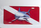 4906-18 Unbranded Air Brush Great White Dive Flag Plate 0110043309708