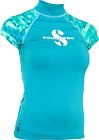 65.515.300 Scubapro Caribbean Rash Guard Womens Capped Sleeve Teal 4048336374040
