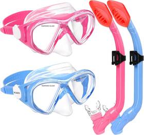 B0cygjjq1c Acqces 2 Sets Snorkeling Gear For Kids Snorkel Set Ages 6-14 Dry Top