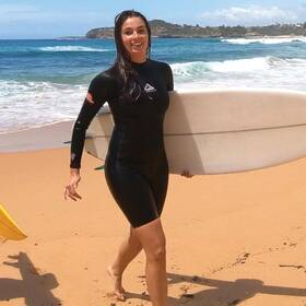 Adrenalin 661364258900 Wahine 2mm Long Sleeve 3/4 Leg Springsuit Wersuit Black - 18