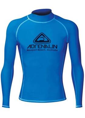 6628104025 Adrenalin Junior Long Sleeves Vivid Rashie Blue - Size 2