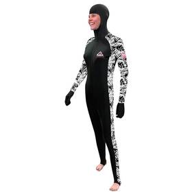 Adrenalin 662821134900 Hooded Lycra Suit B&w Print - Medium
