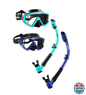 B0fgxwck1t Aegend 2 Pack Dry Snorkel Set With Panoramic View Mask For Adults