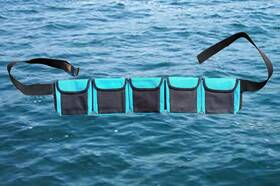 Akm 7436229699658 - Scuba Diving Weight Belt 5 Pocket Blue Medium Bue