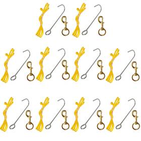 Aqurhsb10p Aqua Trident Stainless Reef Hook With 50 Inch Line #2 Brass Clip 10-pack