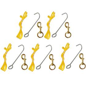 Aqurhsb5p Aqua Trident Stainless Reef Hook With 50 Inch Line #2 Brass Clip 5-pack