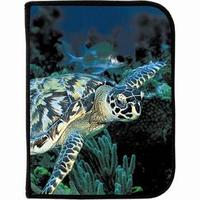 Bksl18 Aqua 3-ring Binder Log Book-live Turtle