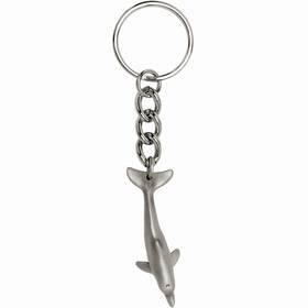 Gp7254 Aqua Pewter Dolphin Key Chain