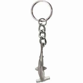 Gp7257 Aqua Pewter Hammerhead Key Chain