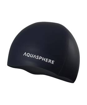 Sa2120109 Aqua Sphere Plain Silicone Swim Cap Black-white