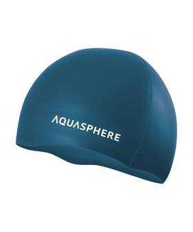 Sa2123209 Aqua Sphere Plain Silicone Swim Cap Darkgreen