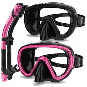 B0crq7h9hn Bairuifu 2 Packs Dry Snorkel Mask Set Snorkeling Gear For Adults Scuba Diving Ma