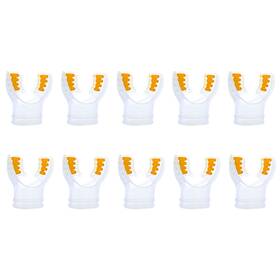 Aqumpuor10 Blue Reef Ultra Clear Silicone Mouthpiece 10-pack Orange