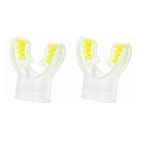 Aqumpuyl2 Blue Reef Ultra Clear Silicone Mouthpiece 2-pack Yellow