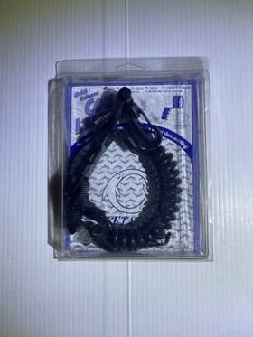 Crlo3 Cetacea Scuba Gear Stretch Dive Coil Lanyard Quick Release Buckle Snaps Black