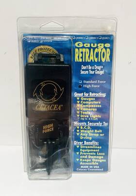 Rc001 Cetacea High Force Retractor Scuba Snorkel Diving With Clip New Sealed