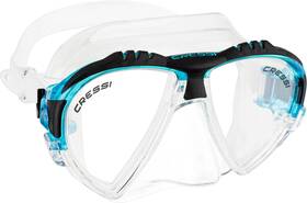 B0001f7iwc Cressi Matrix 2-lens Masks Clear Aquamarine