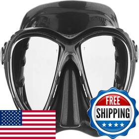 B00ii5thhg Cressi Big Eyes Evolution 2-lens Diving Mask Clear/black/black Silver Mirrored