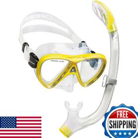 Cressi B07mmw49mz Pegaso Iguana Mask Snorkel Kits Clear/yellow