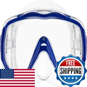 Cressi B0d6c31jqm Liberty Mono-lens Diving Mask Clear/blue