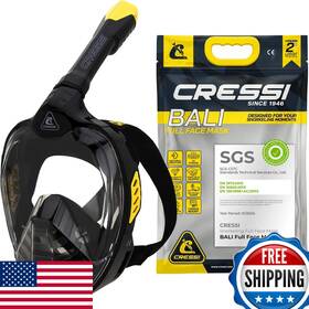 Cressi B0d8k3pt3r Bali Full Face Masks Black/yellow L/xl
