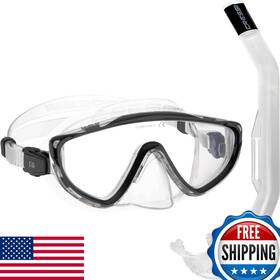 Cressi B0d9wvl5wc Tino Island 2.0 Mask Snorkel Kits Clear/black