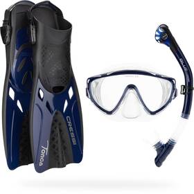 Cressi B0dbncmcm9 Adventure Set Clear/navy S/m