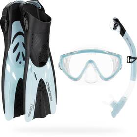 Cressi B0ddr5dzf9 Adventure Set Clear/ice Cyan L/xl