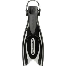 Bf215538 Cressi Scuba Frog-plus Fins Standard Heel Straps Med/lrg Blk/gray Power Fin New