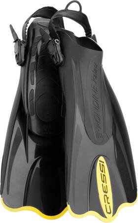 Ca135141 Cressi Saf Short Adjustable Open Heel Swim Fins - Lightweight Easy-kick Blade