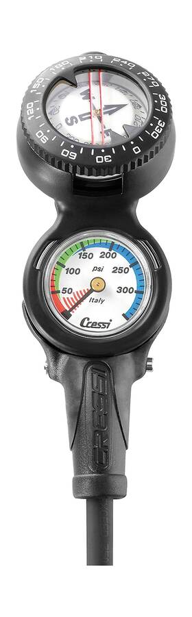 Kc765350 Cressi Scuba Diving Instrument Console Pressure Gauge Compass - ... Fast Ship