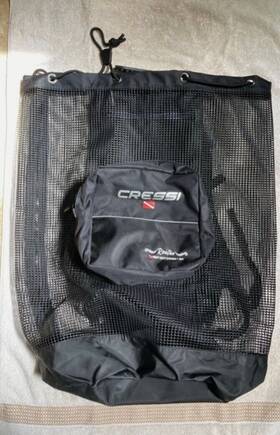 Ub936000 Cressi New With Tags Scuba Diving Roatan Mesh Backpack 95 Liters Medium Bag Black