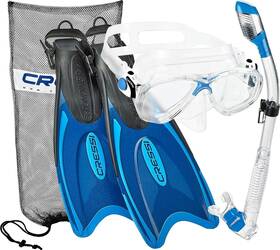 Usmdpl002038 Cressi Marea Supernova Dry Palau Set Clear/blue S/m