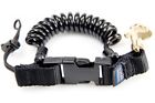 Crl11 Bk Cetacea Coil Lanyard With Bronze Quick Release Black