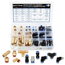 D-th-stl001 Daptemn 46 Pcs Quick Connect Air Hose Fittings Kit Dot Line Fitt Inch