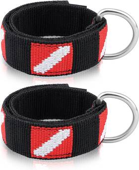 Dawitrly 445031352392 Scuba Diving Wrist Strap Adjustable Wristband With Stainless Steel D Ring Suit