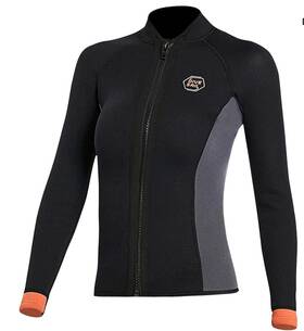 B09x389qdb Dive & Sail And Wetsuit Top 3mm Neoprene Womens Surfing Warm Diving Jacket Size S