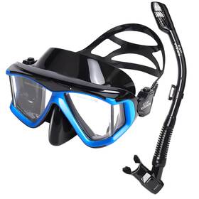 B0c1gzjbm2 Exp Vision Snorkel Set Pano 4 Adult Anti-fog Mask Dry Professional Snorkeling Gea