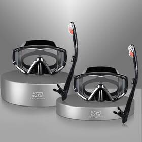 B0dznvmqjc Exp Vision Snorkel Set Pano 3 Window Adult Snorkeling Gear Professional Goggles