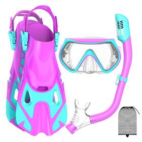 B0f8b95w8n Forshine Snorkeling Gear For Kids Kid Mask Fins Dry Top Snorkel Set Youth Boys