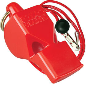 9903-0108 Fox 40 Classic Whistle With Breakaway Lanyard Red