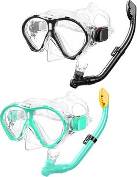B0bvvhfxw7 Gintenco Kids Snorkel Set - Anti-fog Diving Mask And Dry Top Unisex Juni