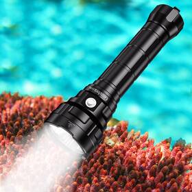 Gozebra 772467458235 Dive Light D70 13000 Lumen Super Bright Scuba Diving Flashlight Rechargeabl