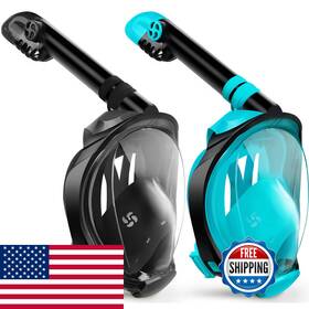 Greatever B0d2jg8txz G2 Snorkeling Gear For Adults 2pcs Full Face Snorkel Mask Dry Top