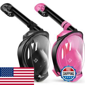 Greatever B0d2jj9fy9 G2 Snorkeling Gear For Adults 2pcs Full Face Snorkel Mask Dry Top