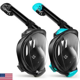 Greatever B0d53gkk17 G2 Snorkeling Gear For Adults 2pcs Full Face Snorkel Mask Dry Top
