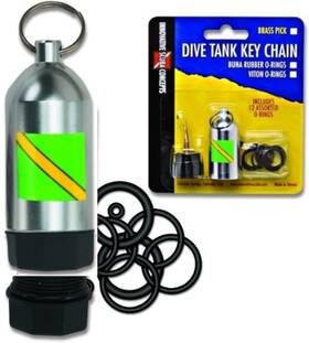 0824 Innovative Scuba Diving Tank O-ring Dive Kit Keychain With Pick - Nitrox