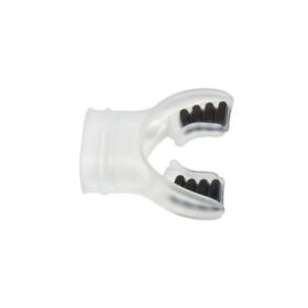 Rb0411 Innovative Scuba Concepts Silicone Mouthpiece With Colored Bite Tabs Black Gray