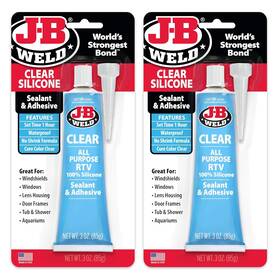31310-2 J-b Weld 31310 Clear All-purpose Rtv Silicone Sealant And Adhesive 3oz 2 Pack