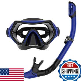 B09v7lhyrc Jring Snorkel Mask Set For Adults 180 Tempered Glass Anti-fog And Leak-proof